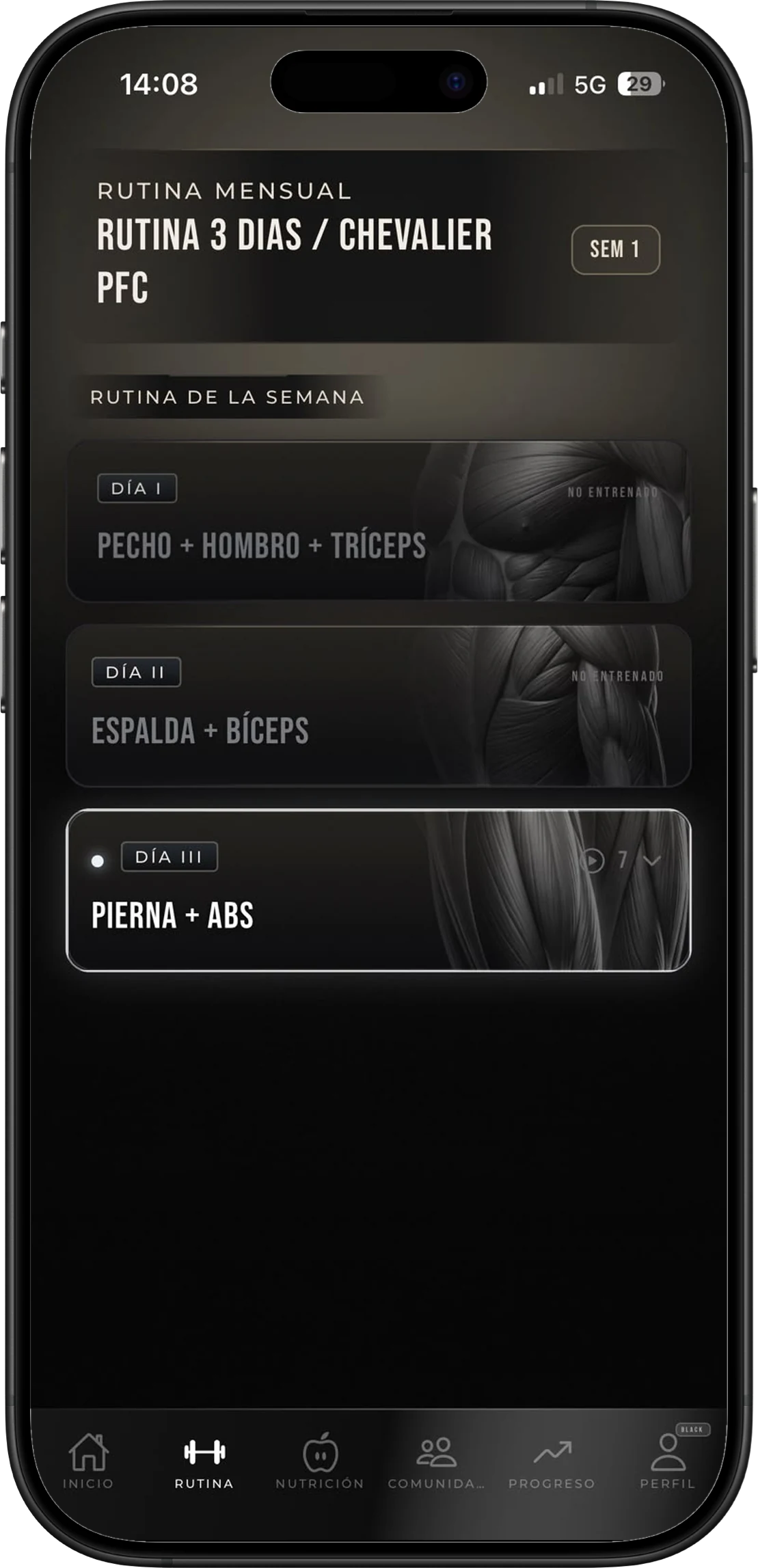 Rutina del día con ejercicios